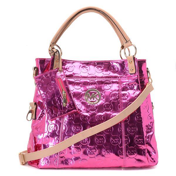 michael kors top satchel plum patent skinn På Salg Salg w3oc3